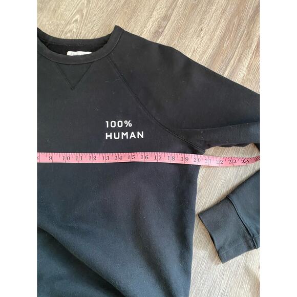 Everlane Black "100% Human" Crewneck Pullover Sweatshirt S - Picture 5 of 7